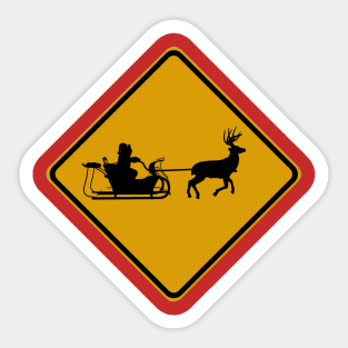 Santa Crossing Sticker